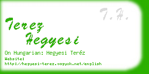 terez hegyesi business card